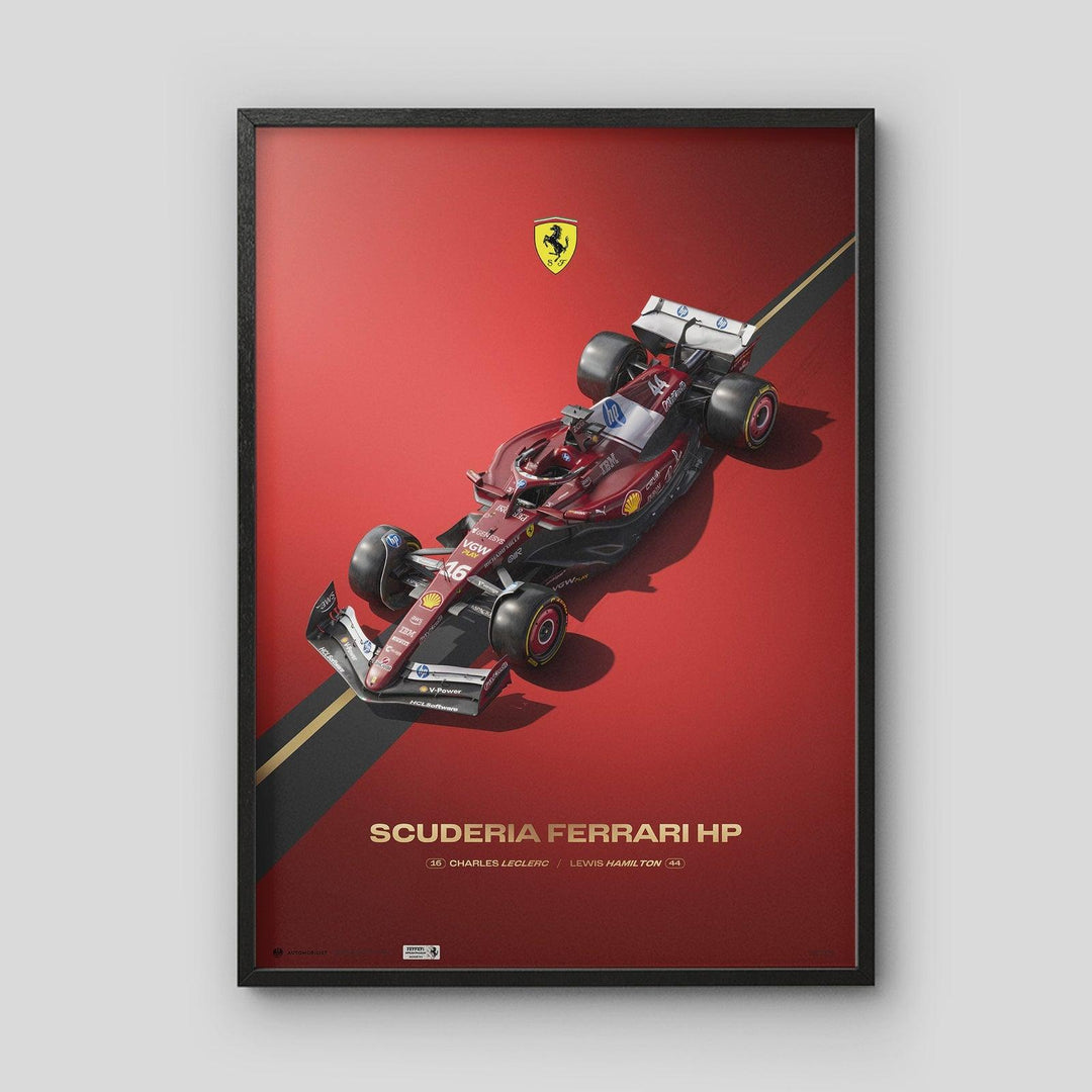 Ferrari SF-25 – Scuderia Ferrari HP F1™ Team Automobilist Poster | Lewis Hamilton & Charles Leclerc
