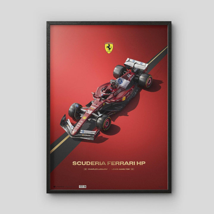 Ferrari SF-25 – Scuderia Ferrari HP F1™ Team Automobilist Poster | Lewis Hamilton & Charles Leclerc