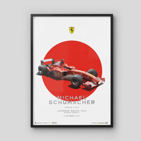 Ferrari F2002 - Michael Schumacher Suzuka GP 2002 | Automobilist Poster