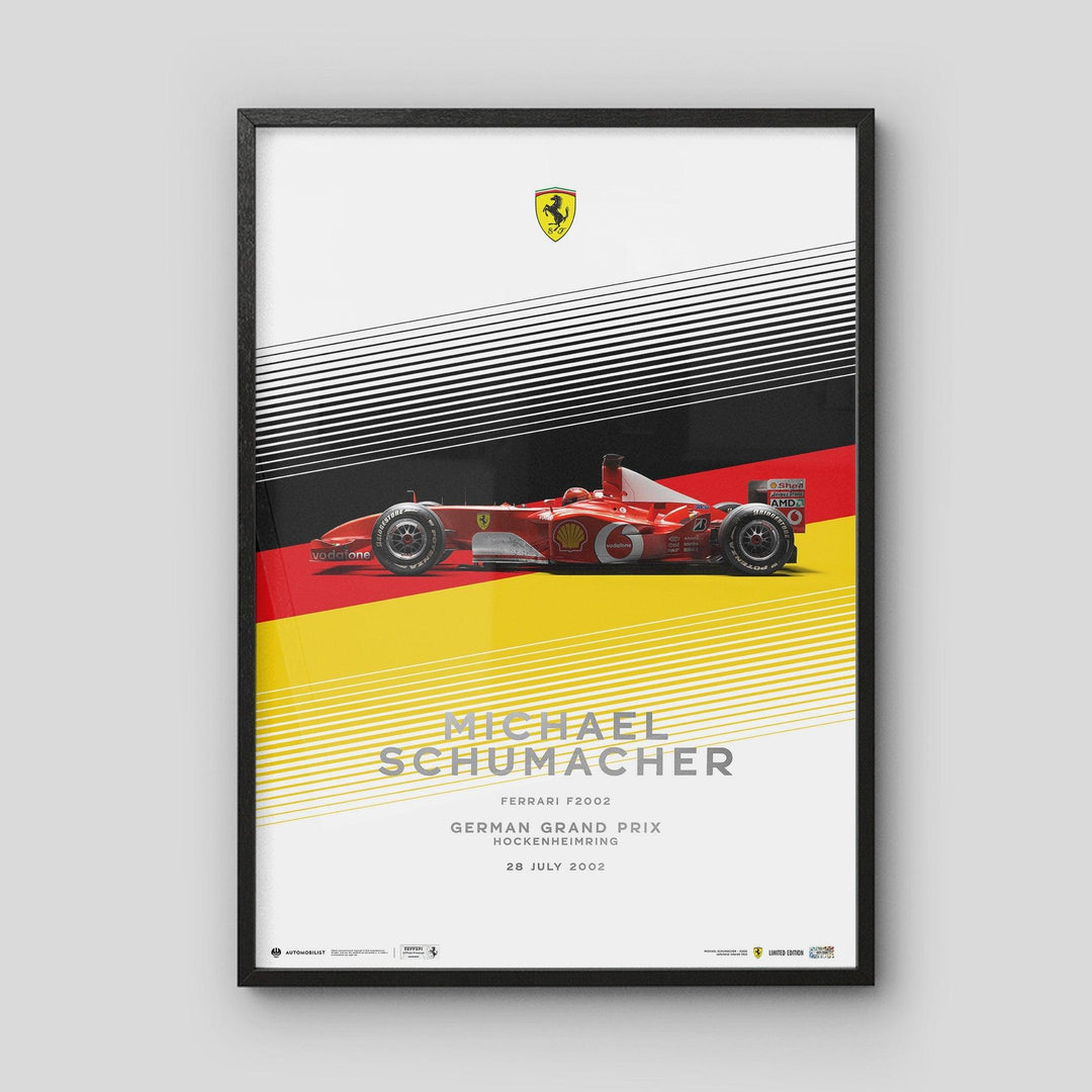 Ferrari F2002 - Michael Schumacher Hockenheim GP 2002 | Automobilist Poster