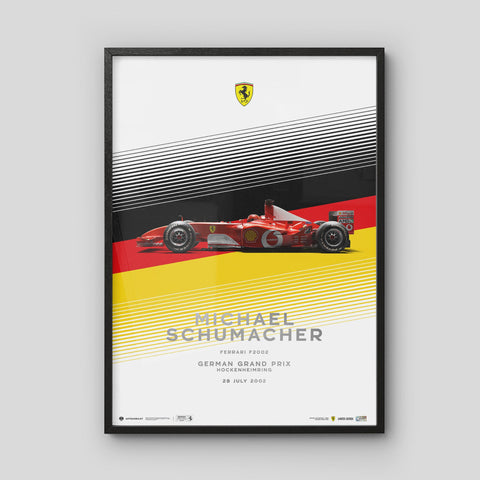 Ferrari F2002 - Michael Schumacher Hockenheim GP 2002 | Automobilist Poster