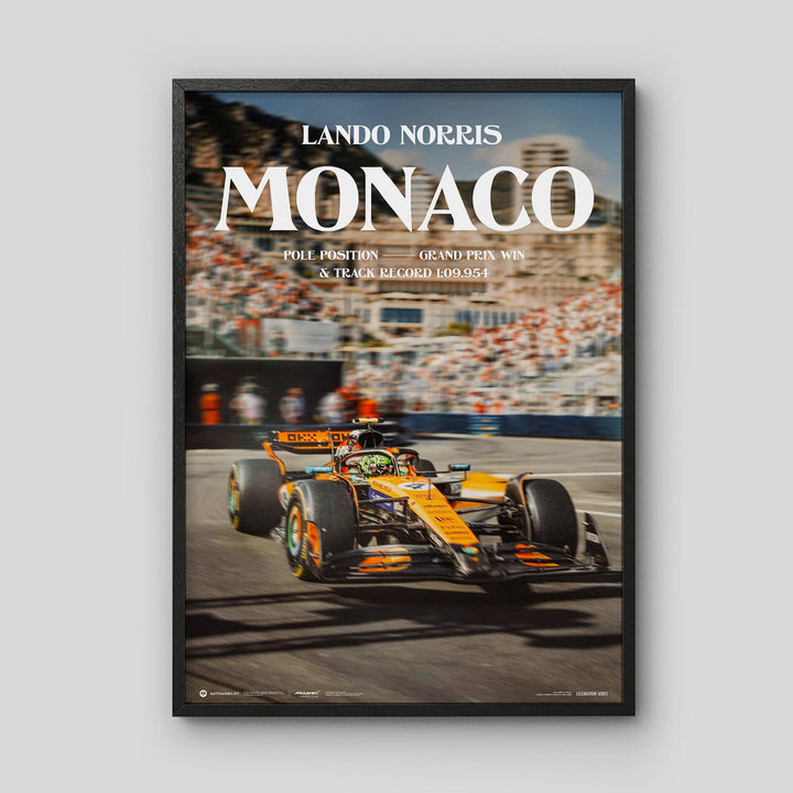 Lando Norris Monaco GP™ 2025 Winner – Pole Position & Track Record Automobilist Poster