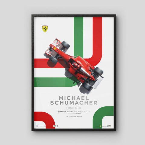 Ferrari F2002 - Michael Schumacher Hungarian GP 2002 | Automobilist Poster