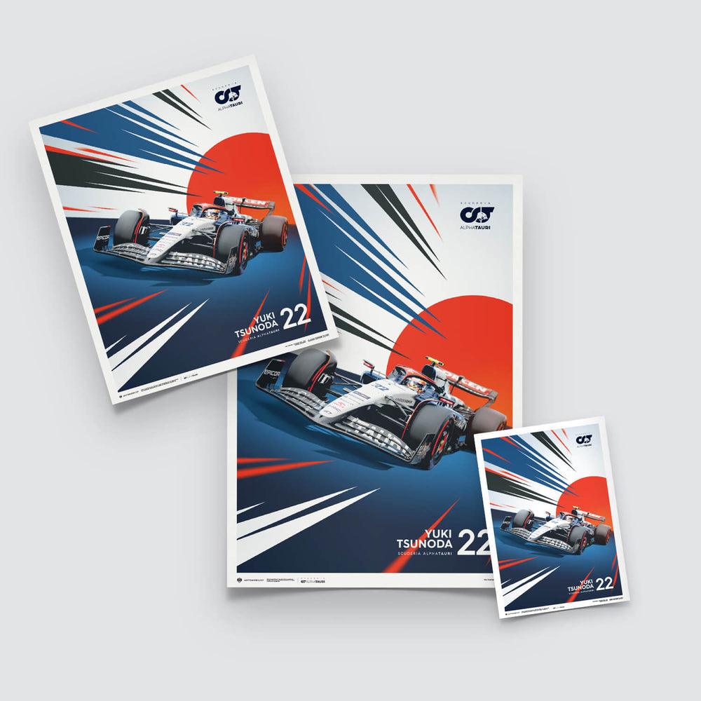 Scuderia AlphaTauri - Yuki Tsunoda - 2023 Automobilist Poster