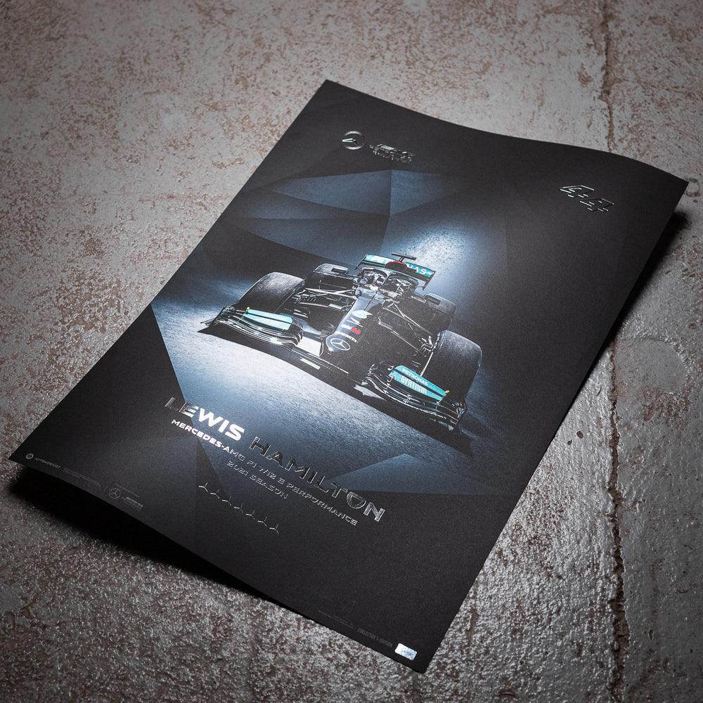 Mercedes-AMG Petronas F1 Team - Lewis Hamilton - Embossed - 2021 Collector’s Edition Automobilist Poster
