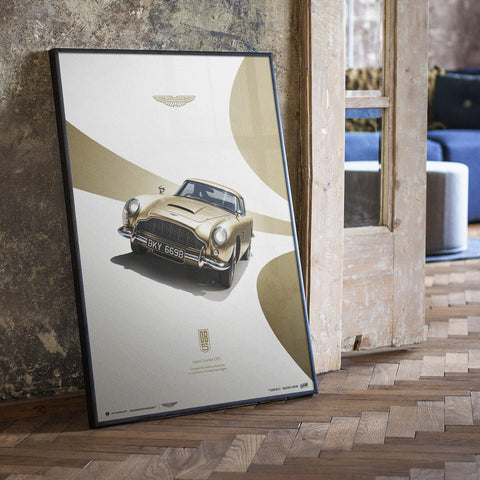 Aston Martin DB5 1964 Golden | Classic Car Series | Aston Martin Poster