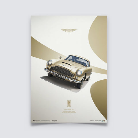 Aston Martin DB5 1964 Golden | Classic Car Series | Aston Martin Poster