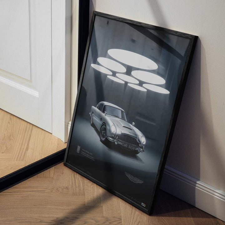 Aston Martin DB5 1964 Silver | Classic Car Series | Aston Martin Poster