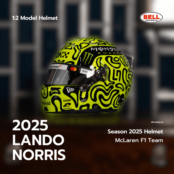 Lando Norris Helmet Season 2025 McLaren F1 Team - BELL 1:2 Mini Model Helmet