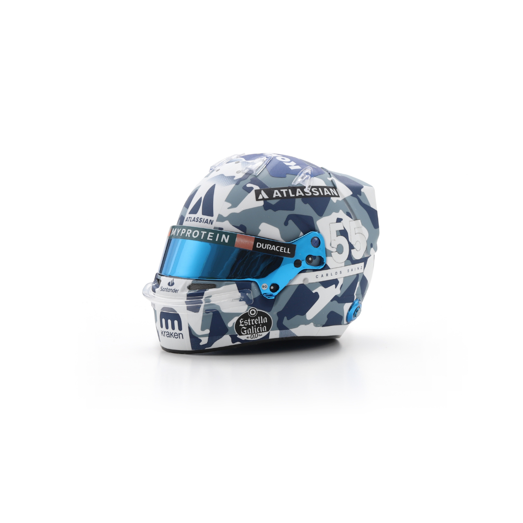 Carlos Sainz Helmet British GP 2025 - Williams Racing - Spark 1:5 Helmet