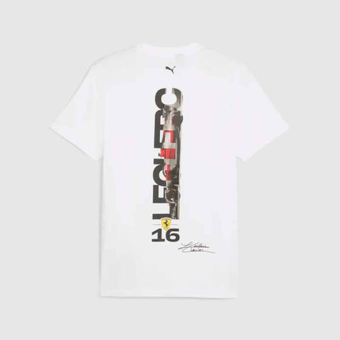 Scuderia Ferrari  2024 Charles Leclerc 95 Years T-Shirt (White)