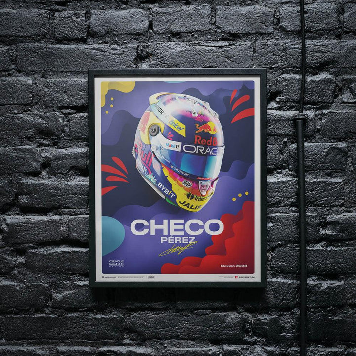 Oracle Red Bull Racing - Sergio Pérez - Helmet - Mexican Grand Prix - 2023 Automobilist Poster
