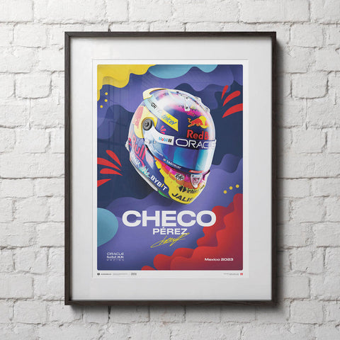 Oracle Red Bull Racing - Sergio Pérez - Helmet - Mexican Grand Prix - 2023 Automobilist Poster