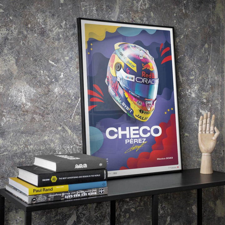 Oracle Red Bull Racing - Sergio Pérez - Helmet - Mexican Grand Prix - 2023 Automobilist Poster