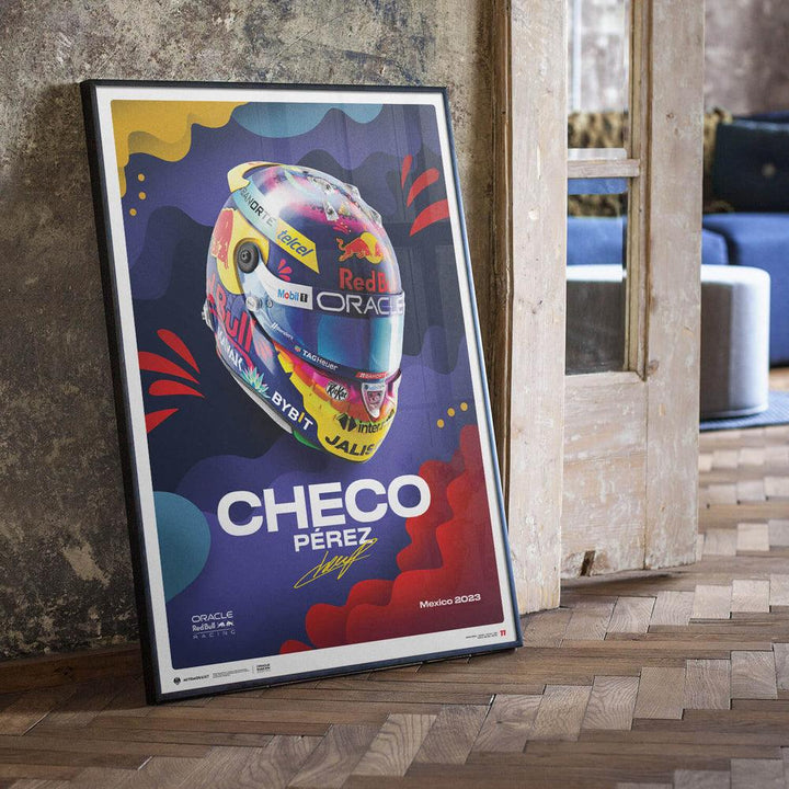 Oracle Red Bull Racing - Sergio Pérez - Helmet - Mexican Grand Prix - 2023 Automobilist Poster