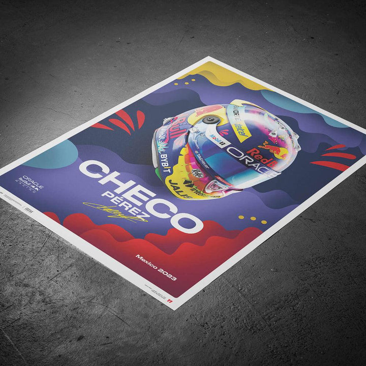 Oracle Red Bull Racing - Sergio Pérez - Helmet - Mexican Grand Prix - 2023 Automobilist Poster
