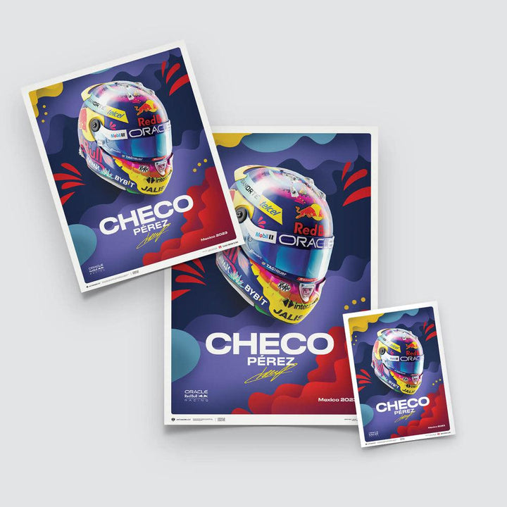 Oracle Red Bull Racing - Sergio Pérez - Helmet - Mexican Grand Prix - 2023 Automobilist Poster
