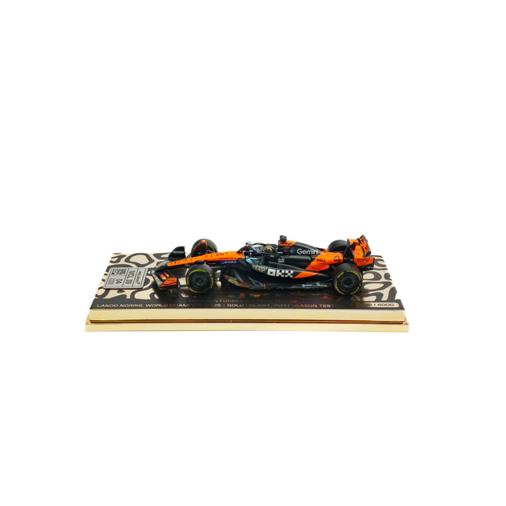 Lando Norris World Champion McLaren MCL39 - Test Abu Dhabi  - 1:64 Minichamps Model Car (Event Special Edition)