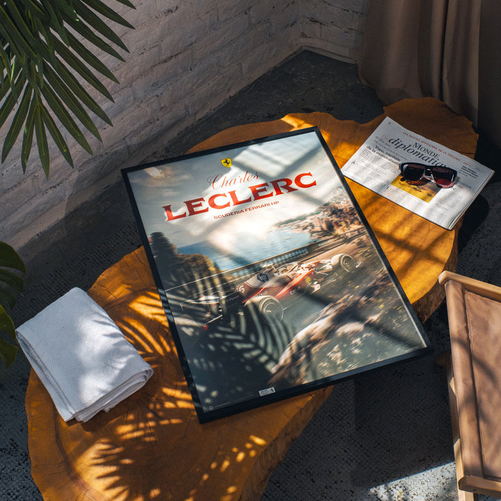 Scuderia Ferrari HP Charles Leclerc Monaco 2026 Automobilist Official Poster