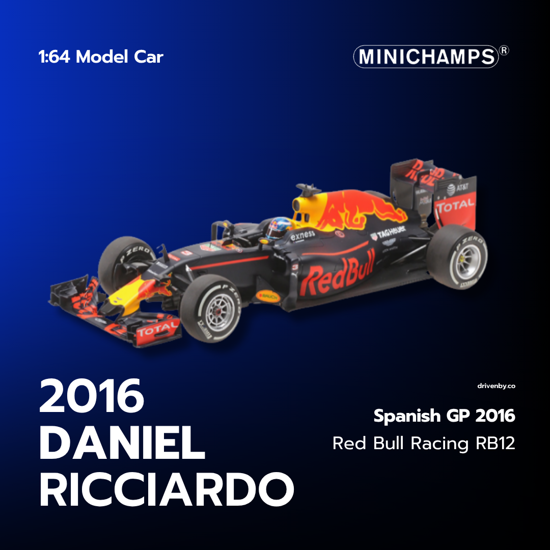 Scale 1:64 Daniel Ricciardo Red Bull RB12 Spanish GP 2016 - 1:64 Minichamps Model Car