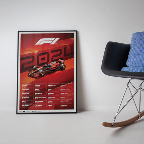 FORMULA 1® 2024 SEASON RACE CALENDAR Automobilist Poster