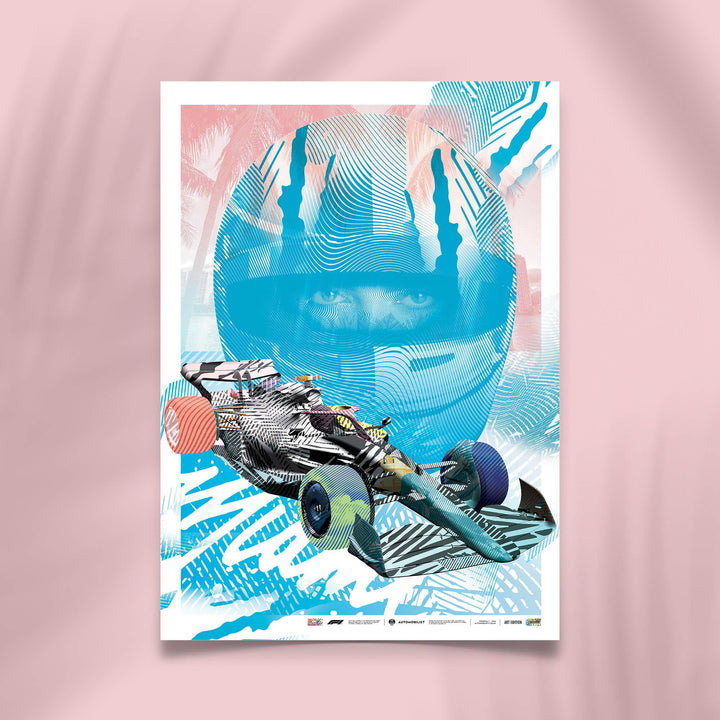 Formula 1® Print Store Artist Series - Miami Edition - 2ALAS - Blue Poster