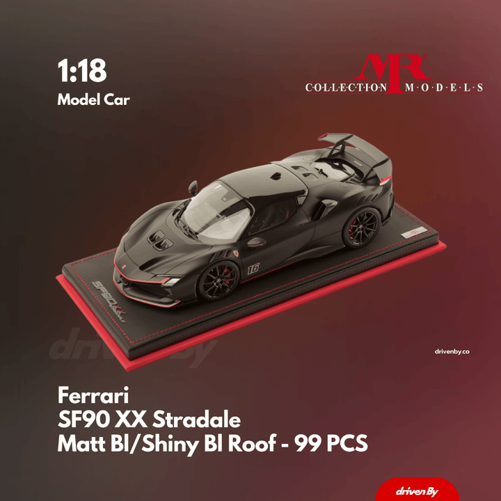 Ferrari SF90 XX Stradale Matt Bl/Shiny Bl Roof  Limited Edition 99 pcs - 1:18 MR Collection