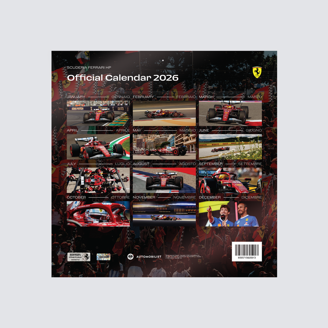Ferrari Official 2026 Scuderia Ferrari HP Wall Calendar - Automobilist