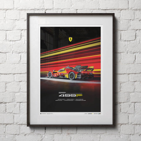 Ferrari - 499P - 24h Le Mans - 2024 Poster