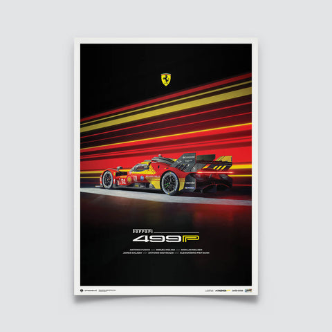 Ferrari - 499P - 24h Le Mans - 2024 Poster