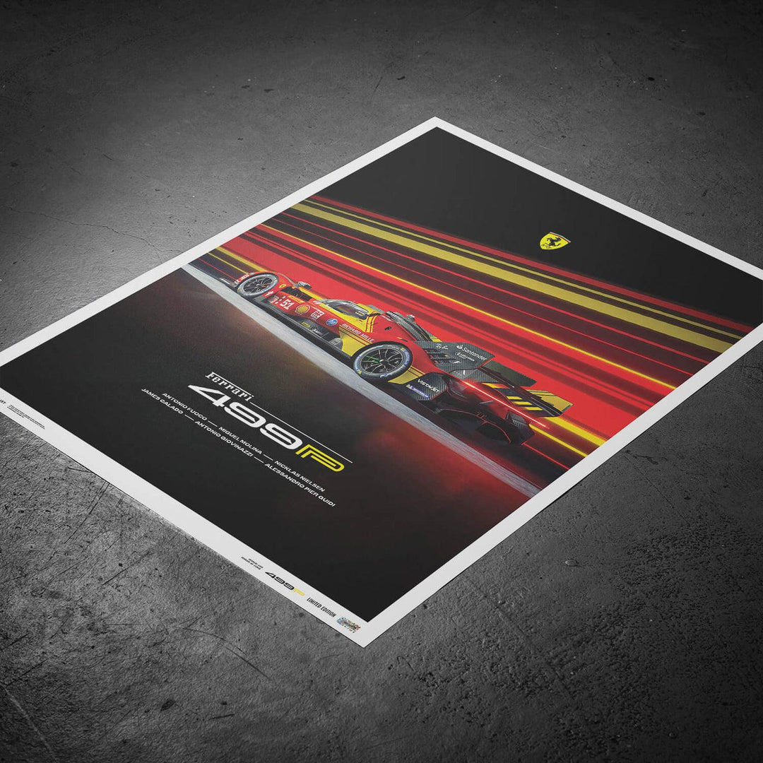 Ferrari - 499P - 24h Le Mans - 2024 Poster
