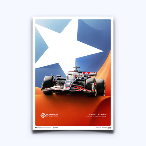 MoneyGram Haas F1 Team 2024 | Austin Texas Grand Prix | Haas Poster