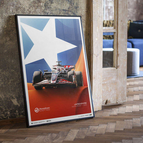 MoneyGram Haas F1 Team 2024 | Austin Texas Grand Prix | Haas Poster