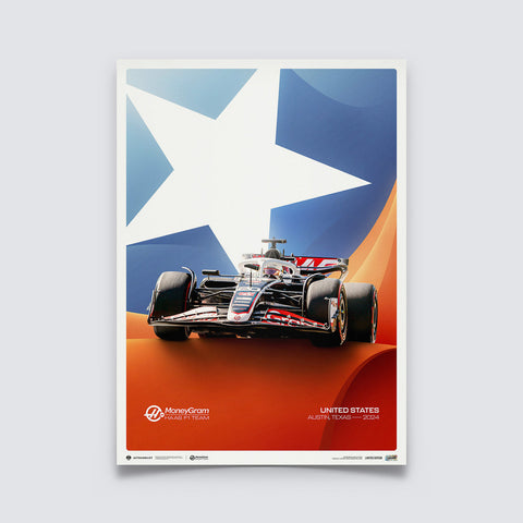 MoneyGram Haas F1 Team 2024 | Austin Texas Grand Prix | Haas Poster