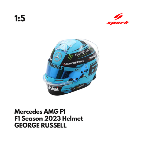 Mercedes AMG F1 1/5 Proportion Mini Helmet George Russell 2023 F1 Season