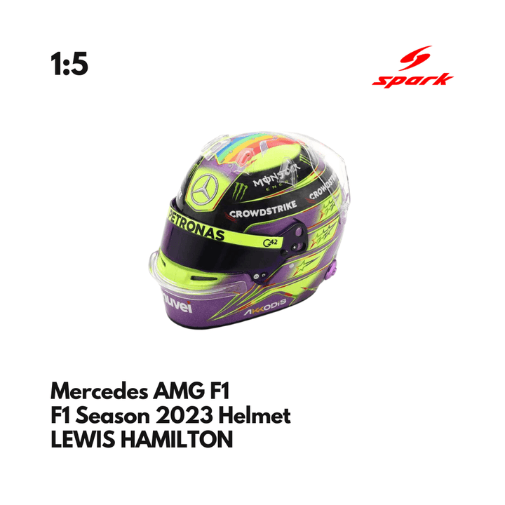 Mercedes AMG F1 1/5 Proportion Mini Helmet Lewis Hamilton 2023 F1 Season