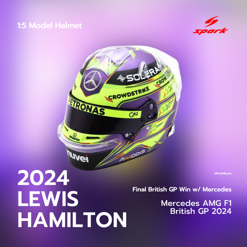 Lewis Hamilton - Mercedes AMG F1 British GP 2024 Helmet - 1/5 Proportion Mini Helmet