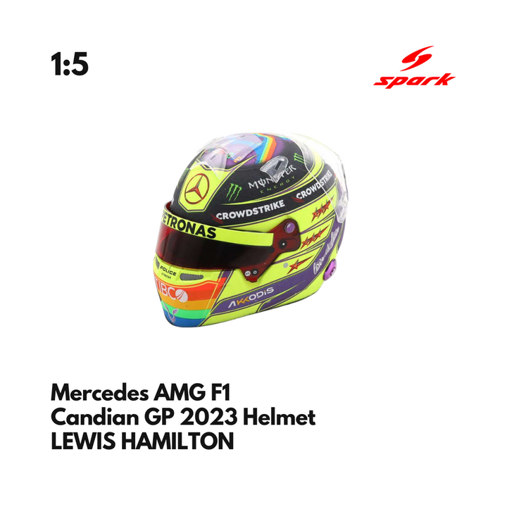 Mercedes 1/5 Proportion Lewis Hamilton - 2022 Canada GP Helmet Support LGBT+
