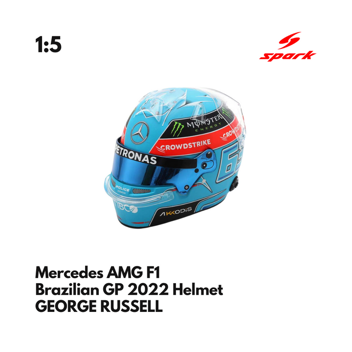 Mercedes 1/5 Proportion Helmet George Russell - Brazilian GP 2022