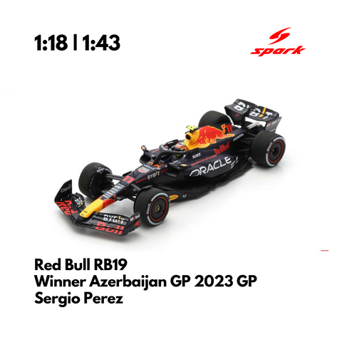 Red Bull Racing RB19 | 2023 F1 Model Car Sergio Perez Winner Azerbaijan GP 2023 GP Winner Spark Model