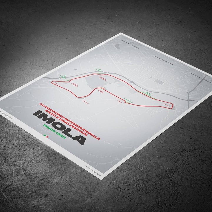 Imola Circuit – Track Evolution – Autodromo Internazionale Enzo e Dino Ferrari Poster