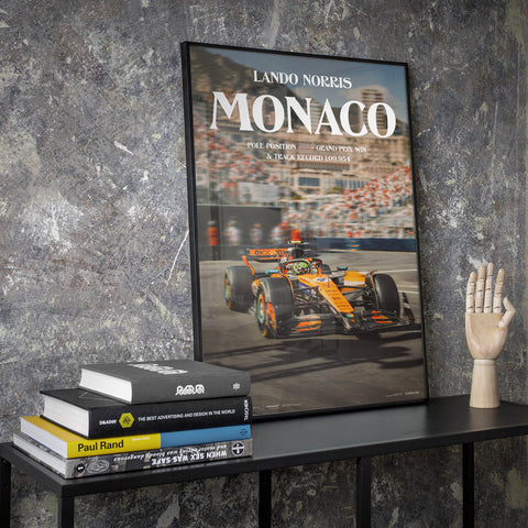Lando Norris Monaco GP™ 2025 Winner – Pole Position & Track Record Automobilist Poster