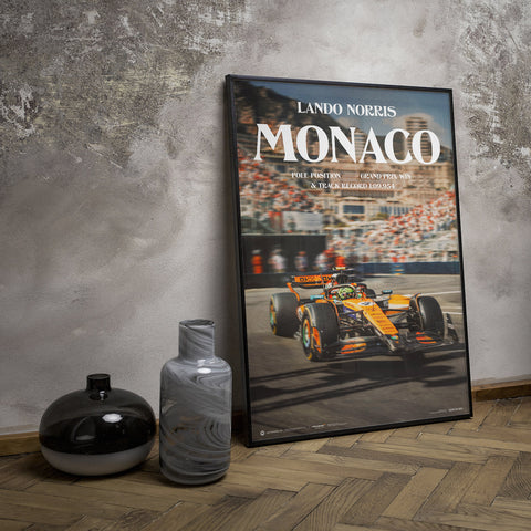 Lando Norris Monaco GP™ 2025 Winner – Pole Position & Track Record Automobilist Poster