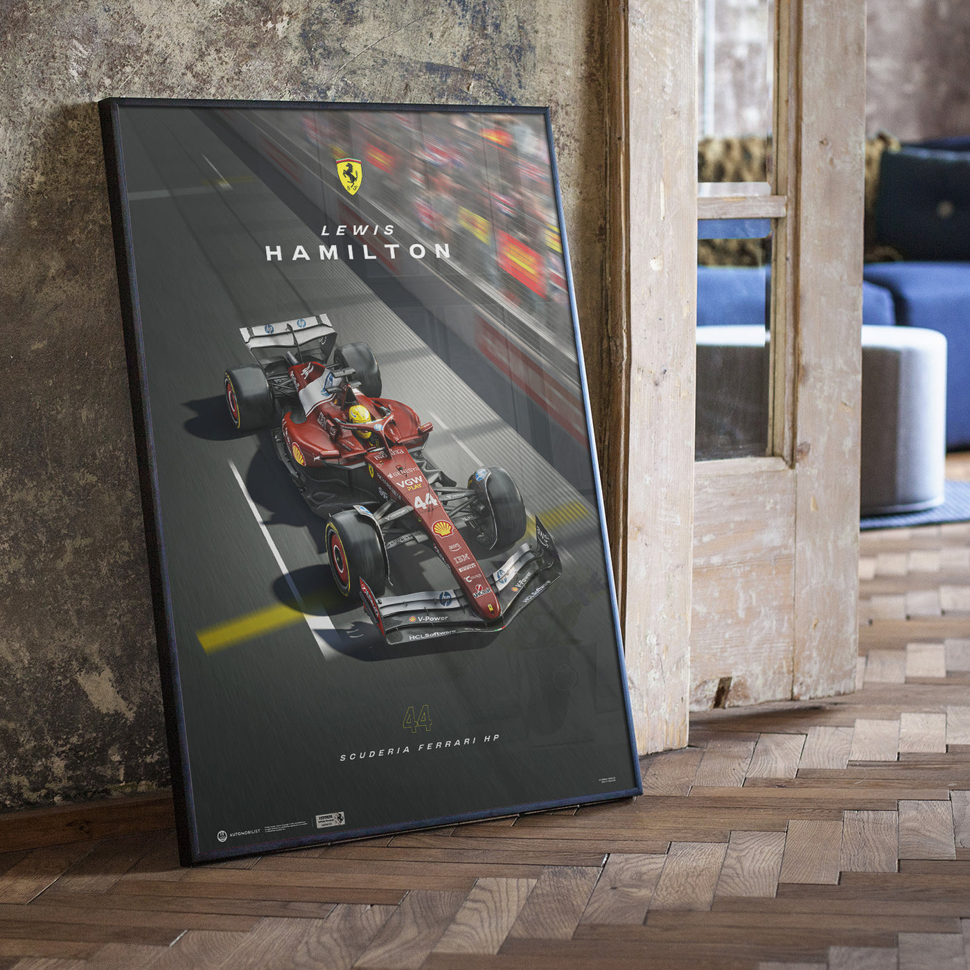 Ferrari SF-23 ポスター　2025年HAMILTON Lewis Hamilton - Ferrari SF-23 - 2025 Fiorano Circuit Test Run