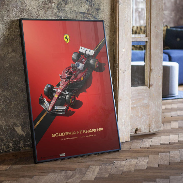 Ferrari SF-25 – Scuderia Ferrari HP F1™ Team Automobilist Poster | Lewis Hamilton & Charles Leclerc