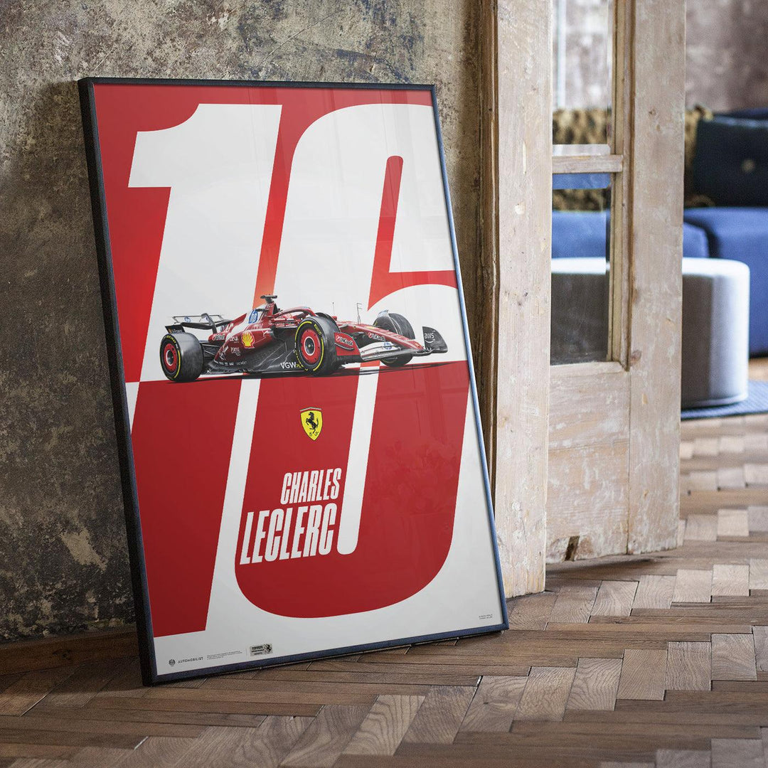 Charles Leclerc | Ferrari SF-25 | Homage to Monaco | Automobilist Poster