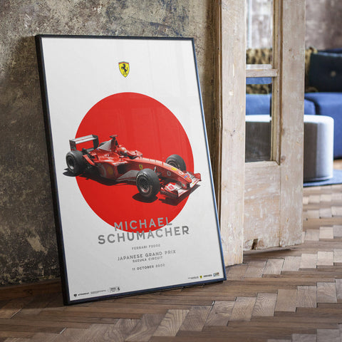 Ferrari F2002 - Michael Schumacher Suzuka GP 2002 | Automobilist Poster