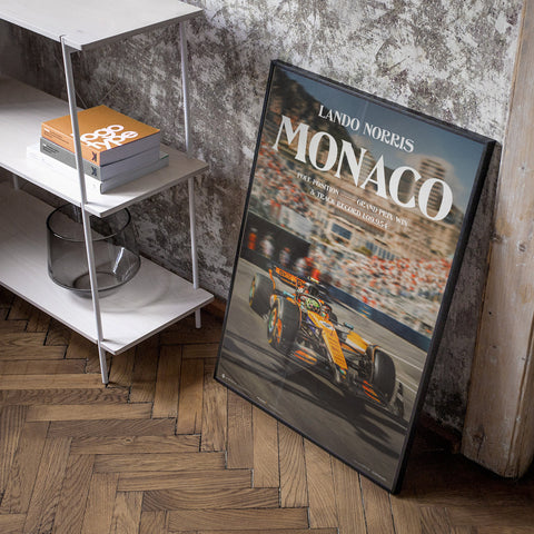Lando Norris Monaco GP™ 2025 Winner – Pole Position & Track Record Automobilist Poster