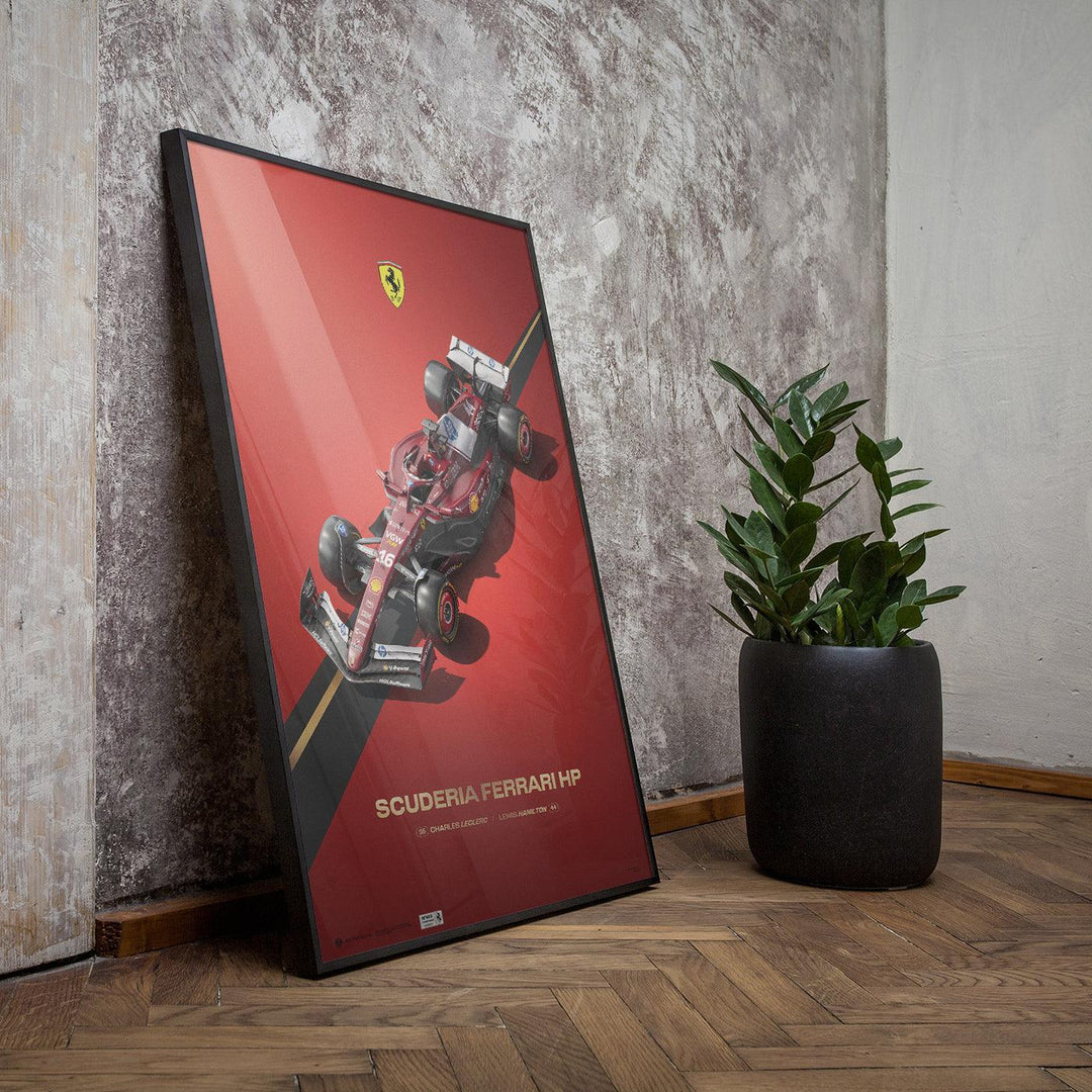 Ferrari SF-25 – Scuderia Ferrari HP F1™ Team Automobilist Poster | Lewis Hamilton & Charles Leclerc