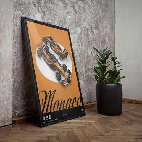 McLaren Formula 1 Team | Monaco Livery 2025 | Lando Norris & Oscar Piastri | Automobilist Poster